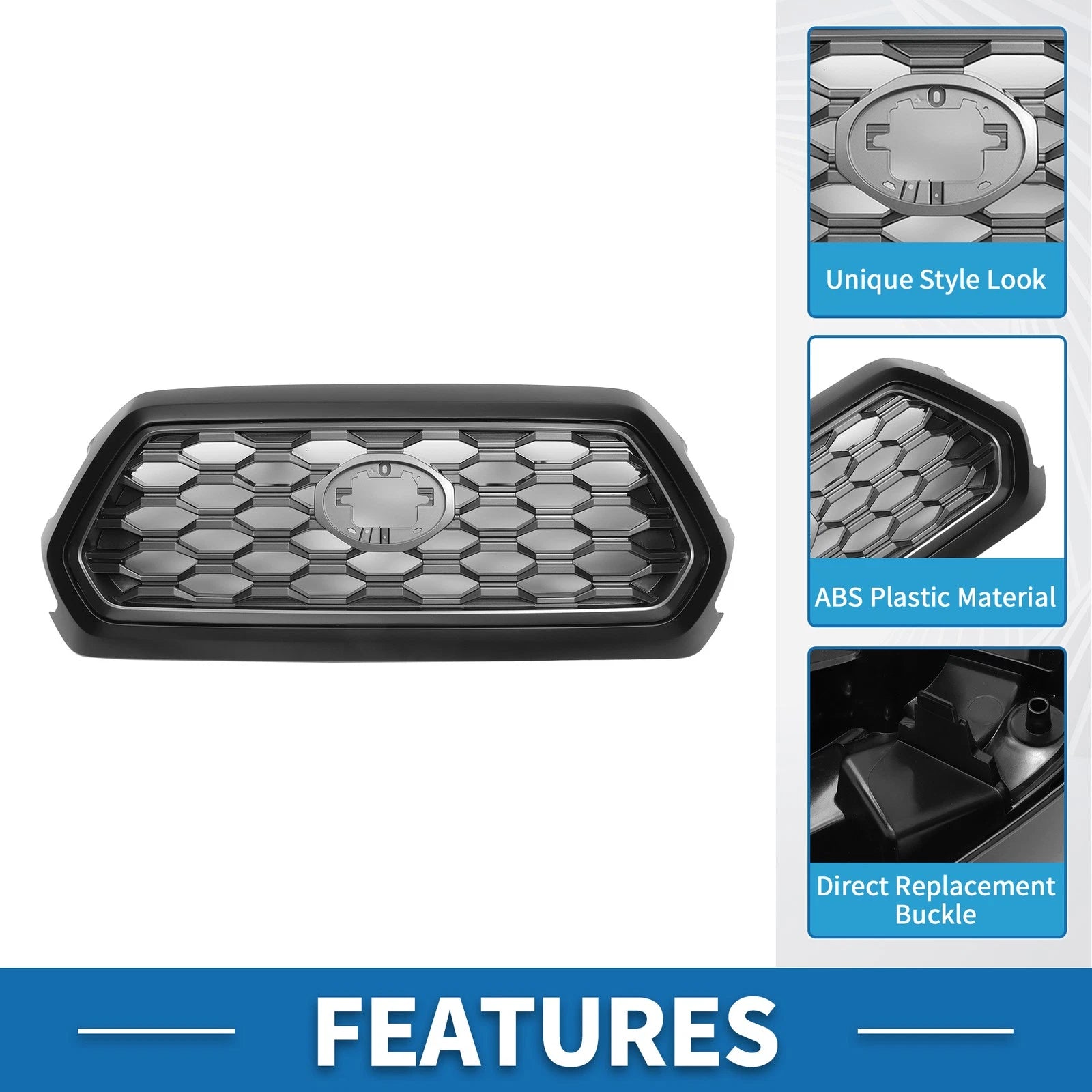 Front Hood Bumper Grille for Toyota Tacoma (2021–2023) Black