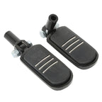 Black Passenger Footpegs Mounts for Harley Heritage Softail Fatboy (2000-2006)