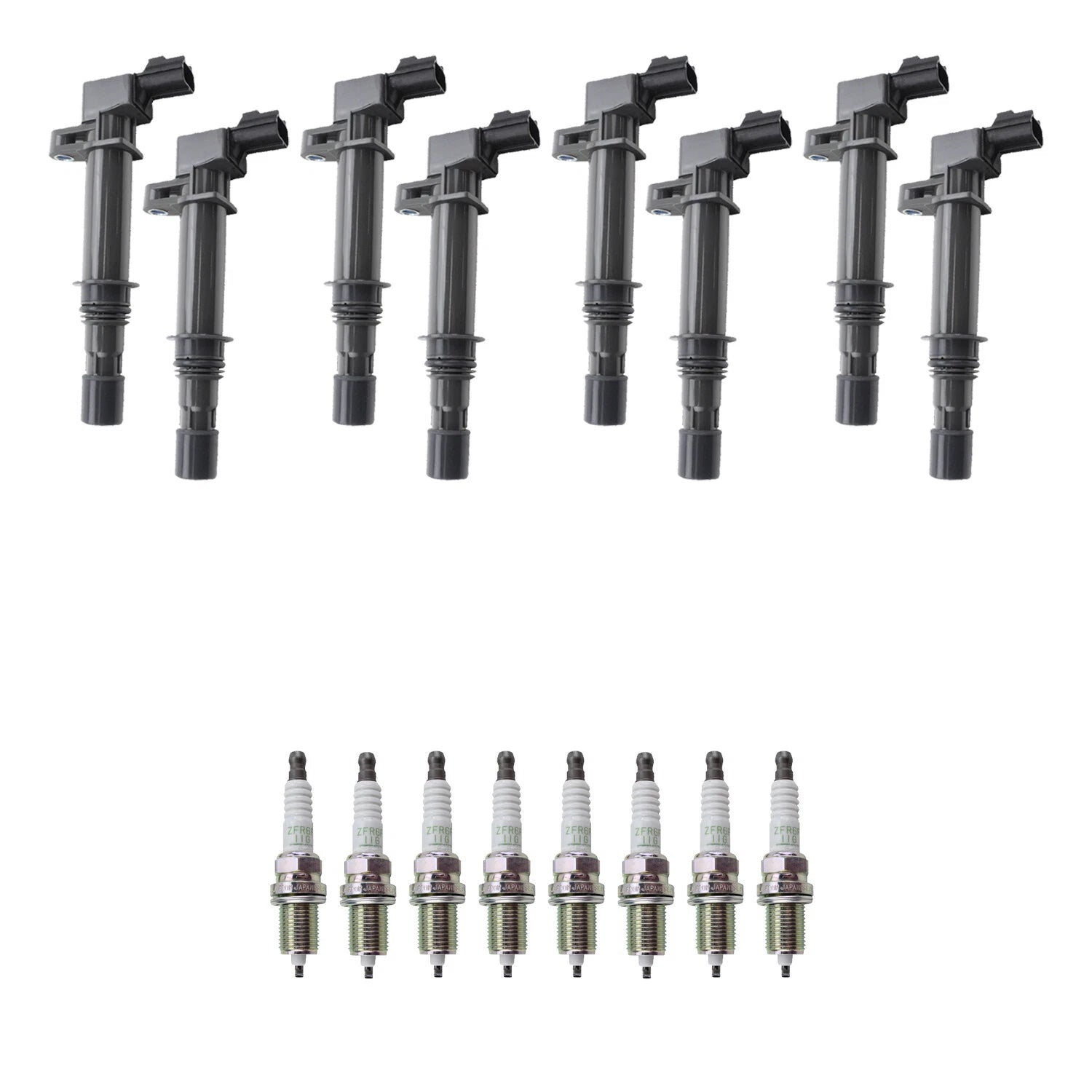 Set of 8 Ignition Coils & NGK Spark Plugs for Ram 1500 4.7 V8 (2002–2008)