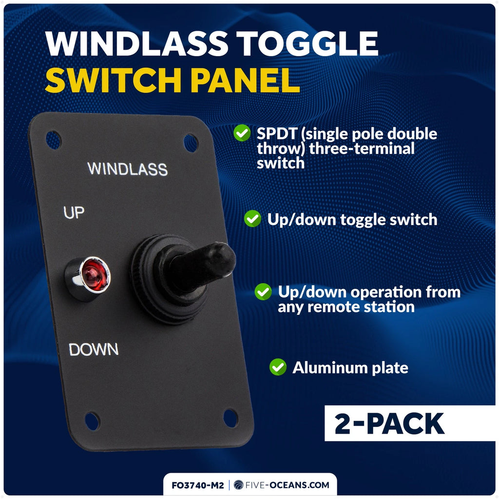 2-Pack Toggle Anchor Windlass Switch for Various Boats (12V) - FO3740
