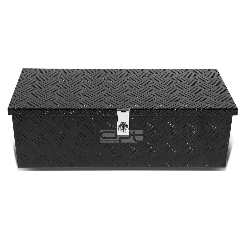 Aluminum Black Pickup Trunk Bed Tool Box for Trailer Storage (30"x13"x10")