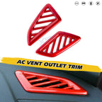Glossy Red Inner Dashboard AC Vent Outlet Cover Trim for Honda Civic (2016–2021)