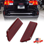 2X Red Lens Rear Bumper Reflector Lights for GMC Terrain (2016–2017)