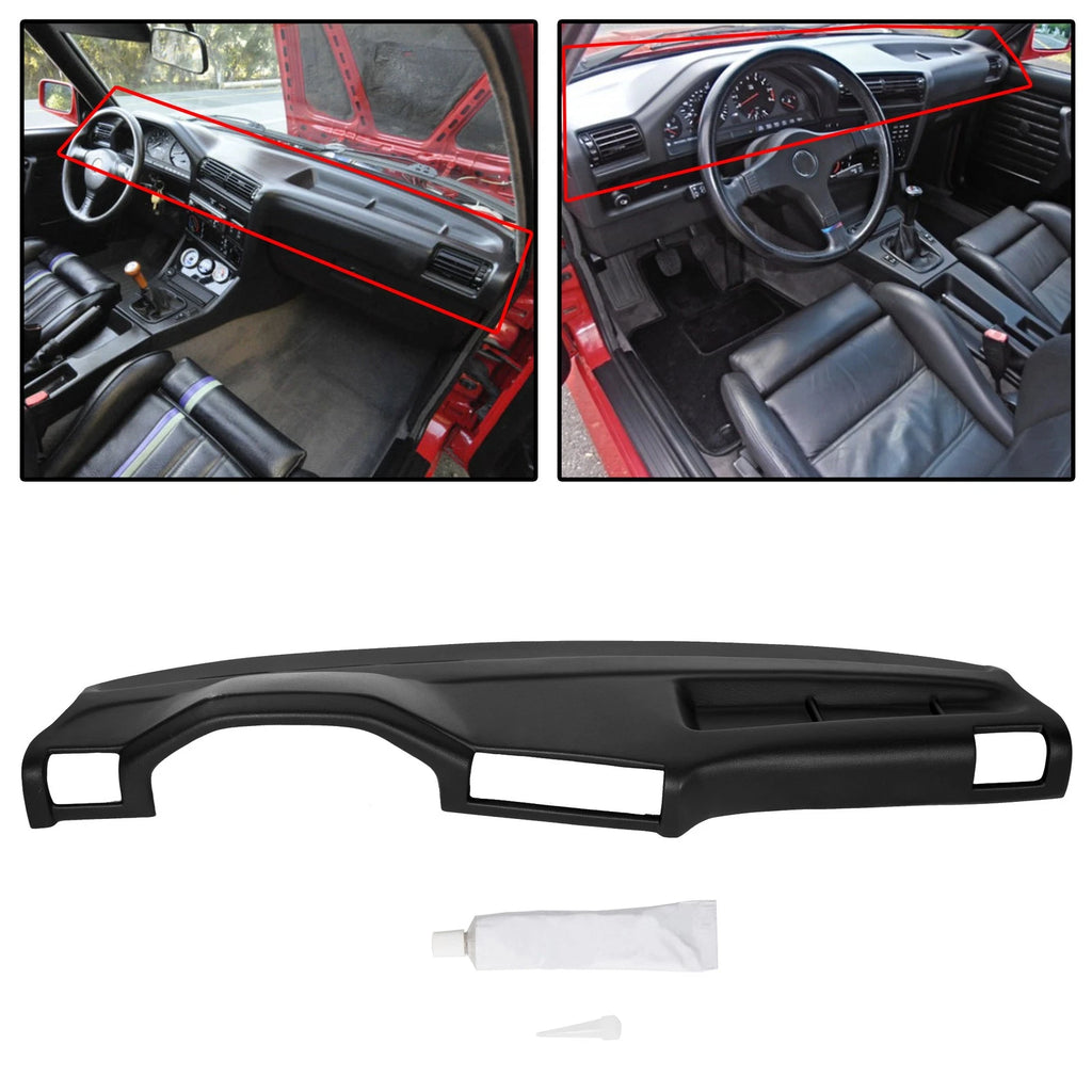 Molded Dash Cap Cover for BMW 3-Series E30 (1984–1991) Black