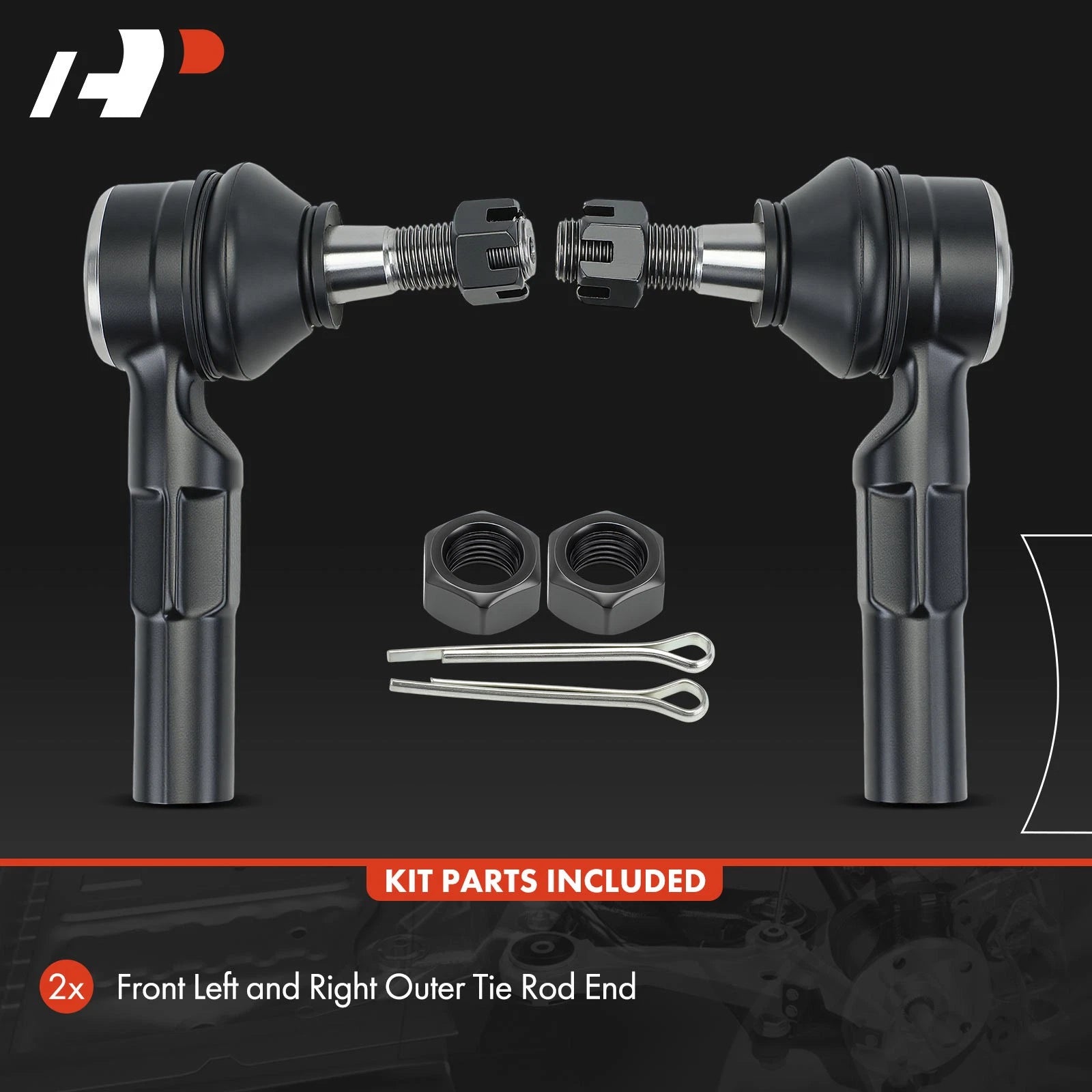 2Pcs Front Outer Tie Rod Ends for Toyota MR2 Spyder (2000-2005)
