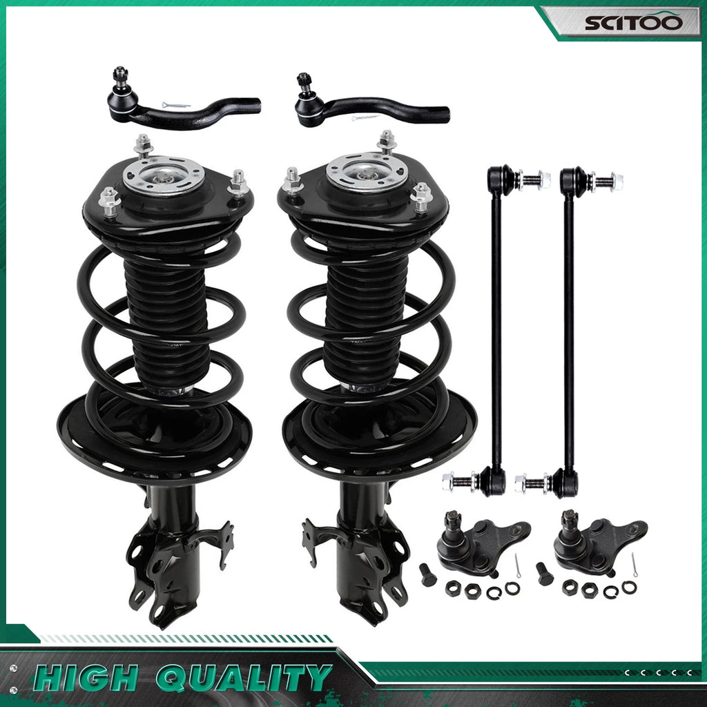 Front Struts w/Coil Spring, Sway Bars, Tie Rods, Ball Joints for Scion tC (2011–2016)