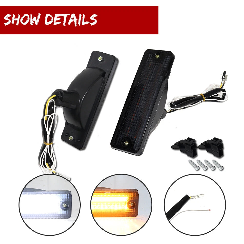Smoke Switchback LED Signal Blinker Corner Lights for Mazda 323 626 (1983–2002)