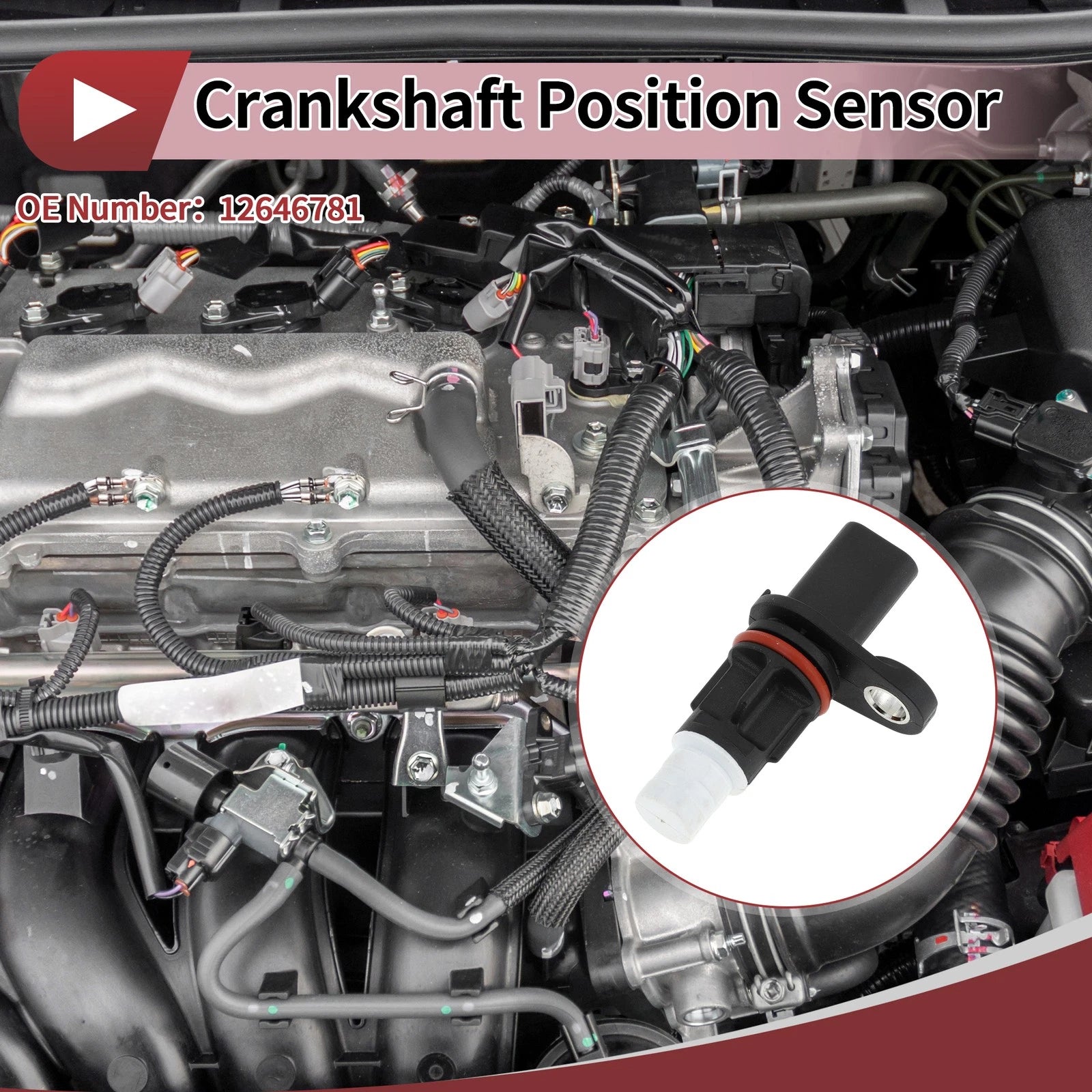Crankshaft Position Sensor for Chevrolet Colorado 3.6 (2017–2022) No. 12646781