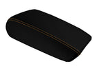 Console Lid Armrest Cover for Audi A6 (2012–2018) Carbon Fiber Orange Stitch