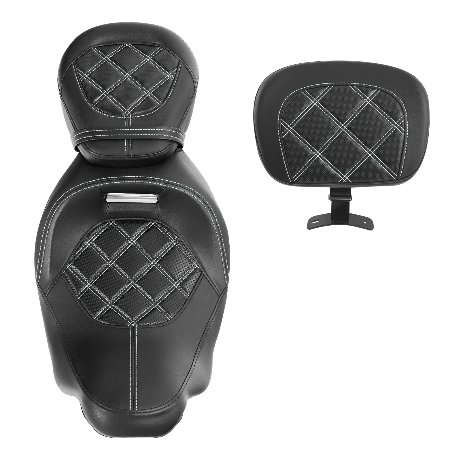 Low-Profile Driver Passenger Seats Rider Backrest for Harley Touring (2009–2023)