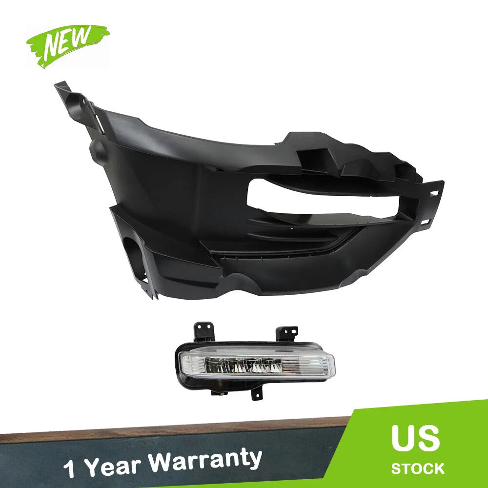 RH LED Fog Lights Lamp Trim Cover Kit for Ford Explorer (2020–2021)