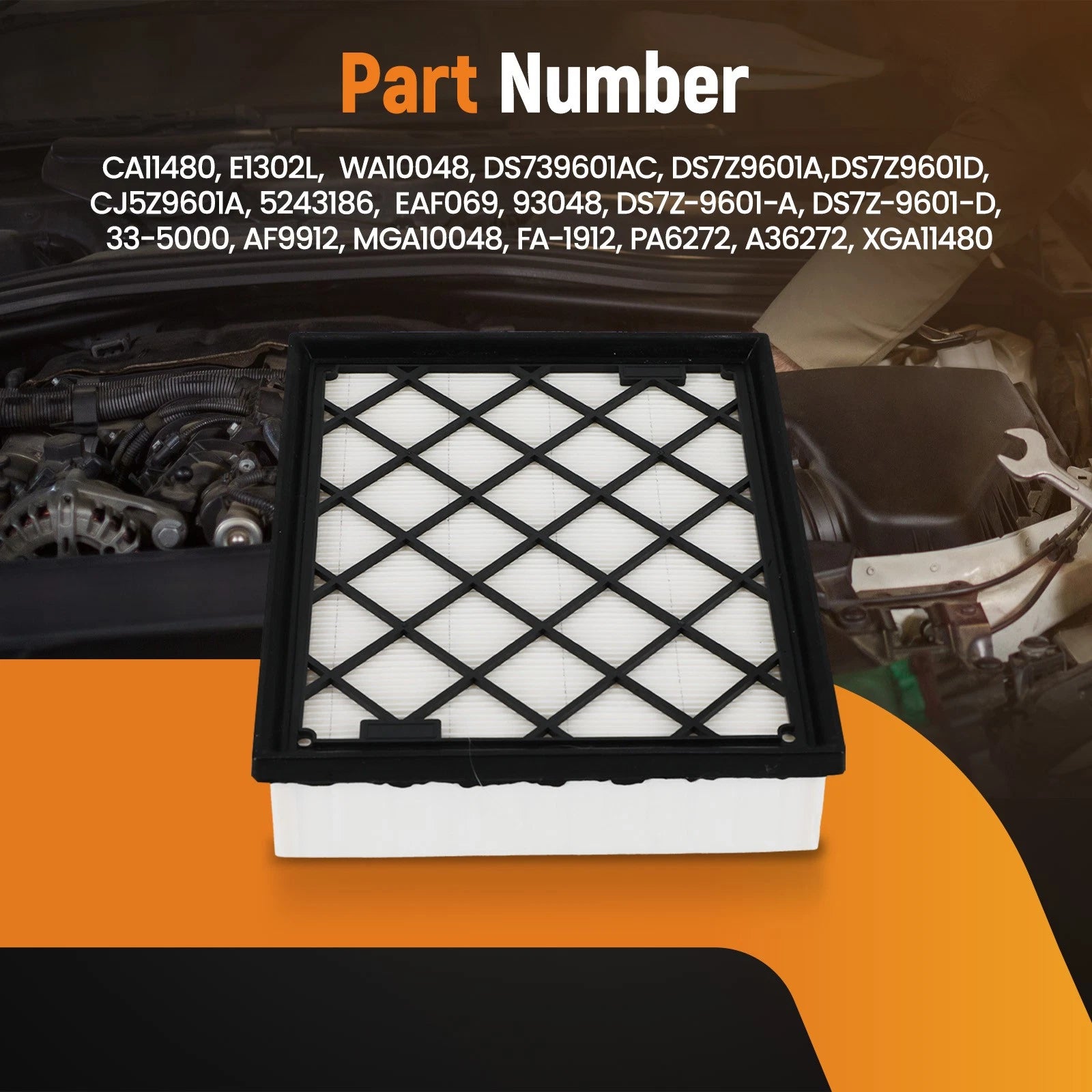 Air Filter for Ford Fusion/Edge 2.0L 2.5L (2013–2024) CA11480 E1302L WA10048