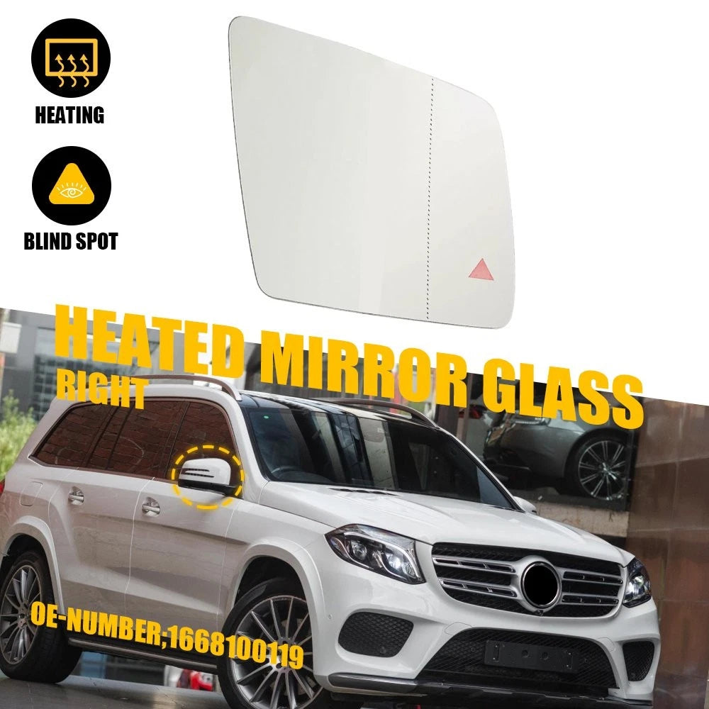 Heated Blind Spot Mirror Glass Right for Mercedes-Benz W166 W463 X164 C292