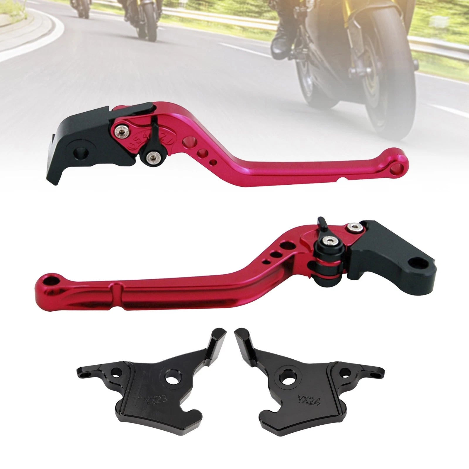 Long Clutch Brake Lever for Yamaha XMAX 300 (2023–2025) Red
