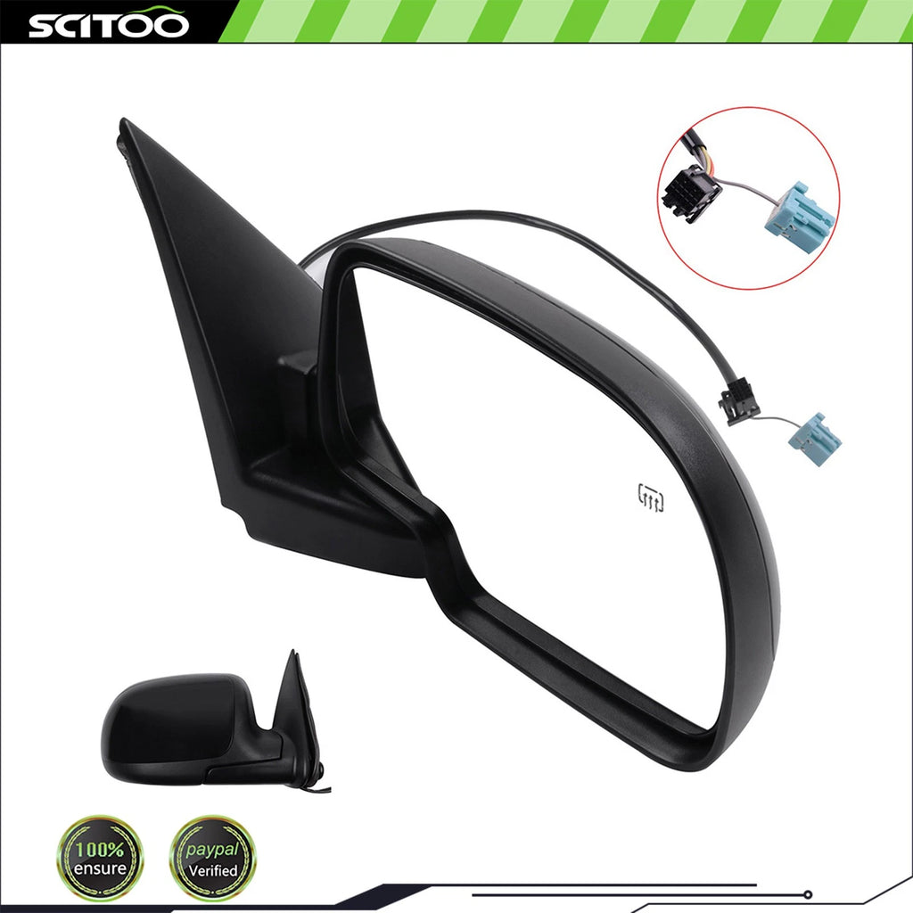 Passenger Side Power Heated Black Exterior Mirror for Chevy GMC (2003–2006)