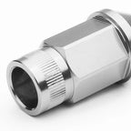 Set of 4 Open End M12x1.5 44mm Tall Silver Aluminum JDM Rim Lug Nuts