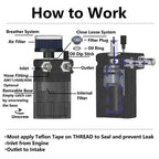 Oil Catch Can Kit for - Carbon Fiber, Baffled, Breather Filter