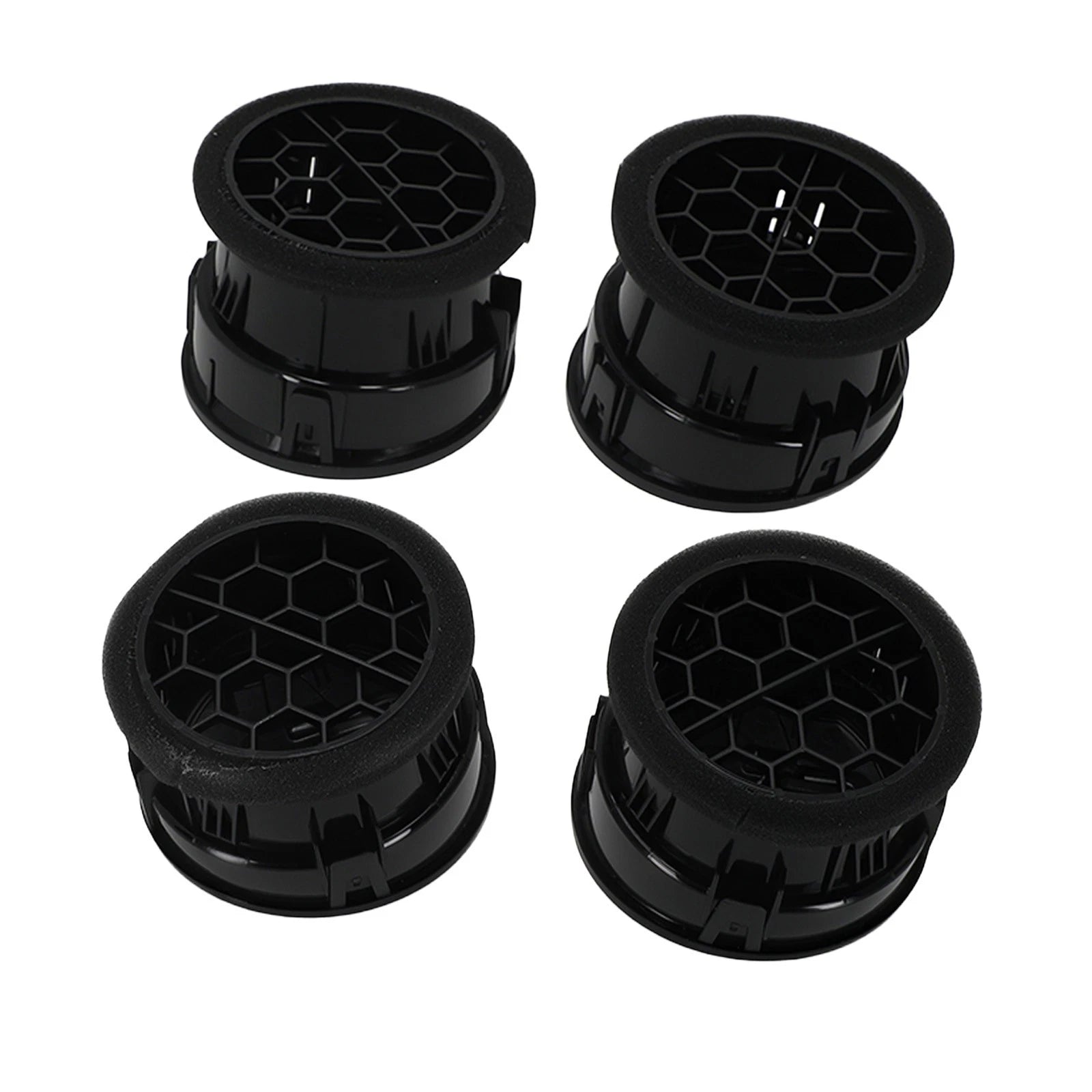 Set of 4 Lacquer Black Dashboard AC Heater Vents for Ford F150