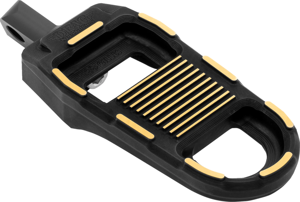 Adjustable Foot Pegs for Drag Specialties (Black/Gold)