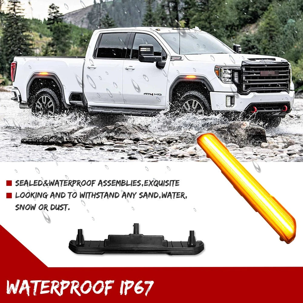 Amber LED Side Marker Light Smoke Lens for GMC Sierra 2500 3500 (2020+)