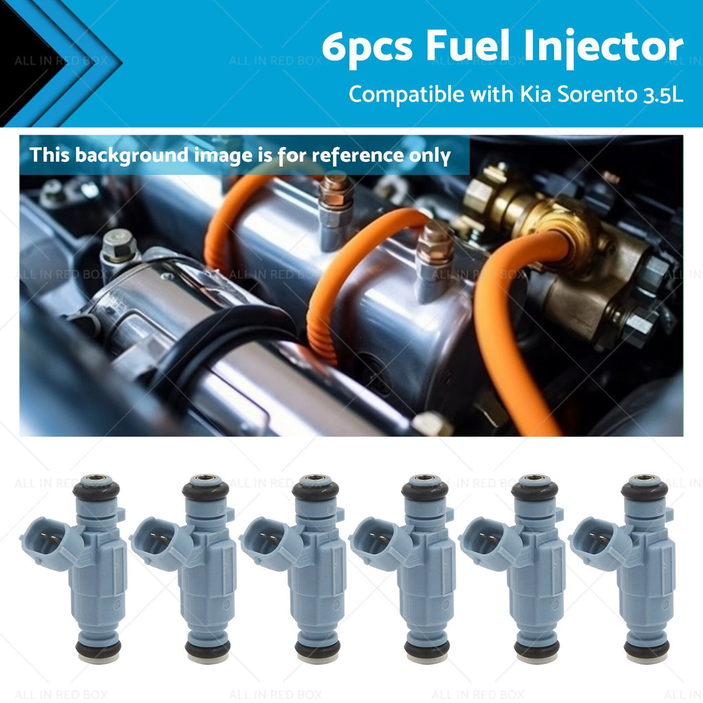 Set of 6 Fuel Injectors for Kia Sorento (2003–2005) 35310-38010, 9260930003