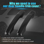 Set of 4 Gloss Black Door Handle Cover Trim for Ford Explorer 