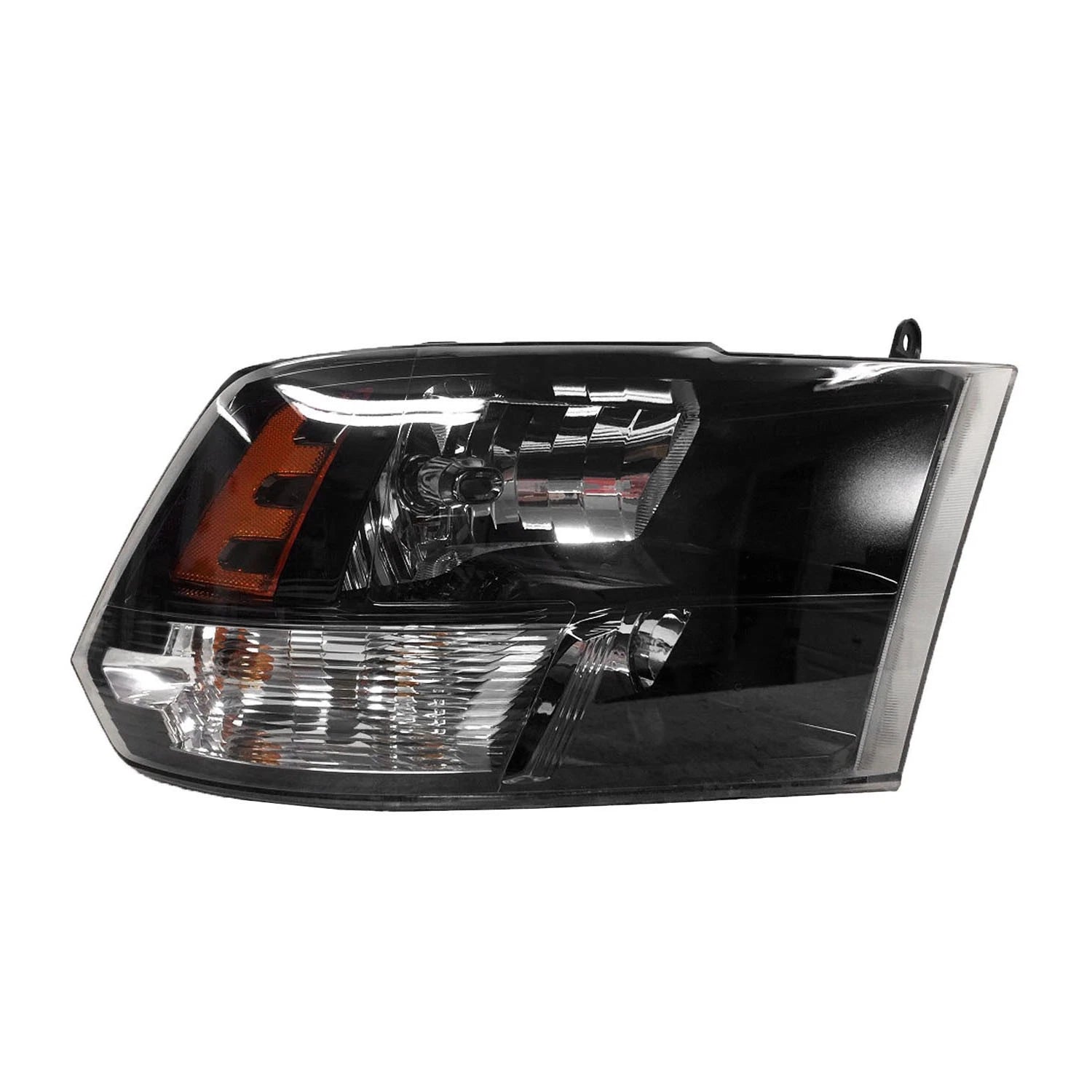 Replacement Passenger Side Halogen Headlight Assembly w/Black Bezel