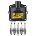 Set of 5 Bosch Ignition Coils & NGK Spark Plugs for Volvo S60 C70 XC90 (80–100)