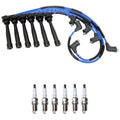 NGK 7mm Wire Set & Denso Platinum Spark Plug Kit for Tucson Sportage (2005–2010)