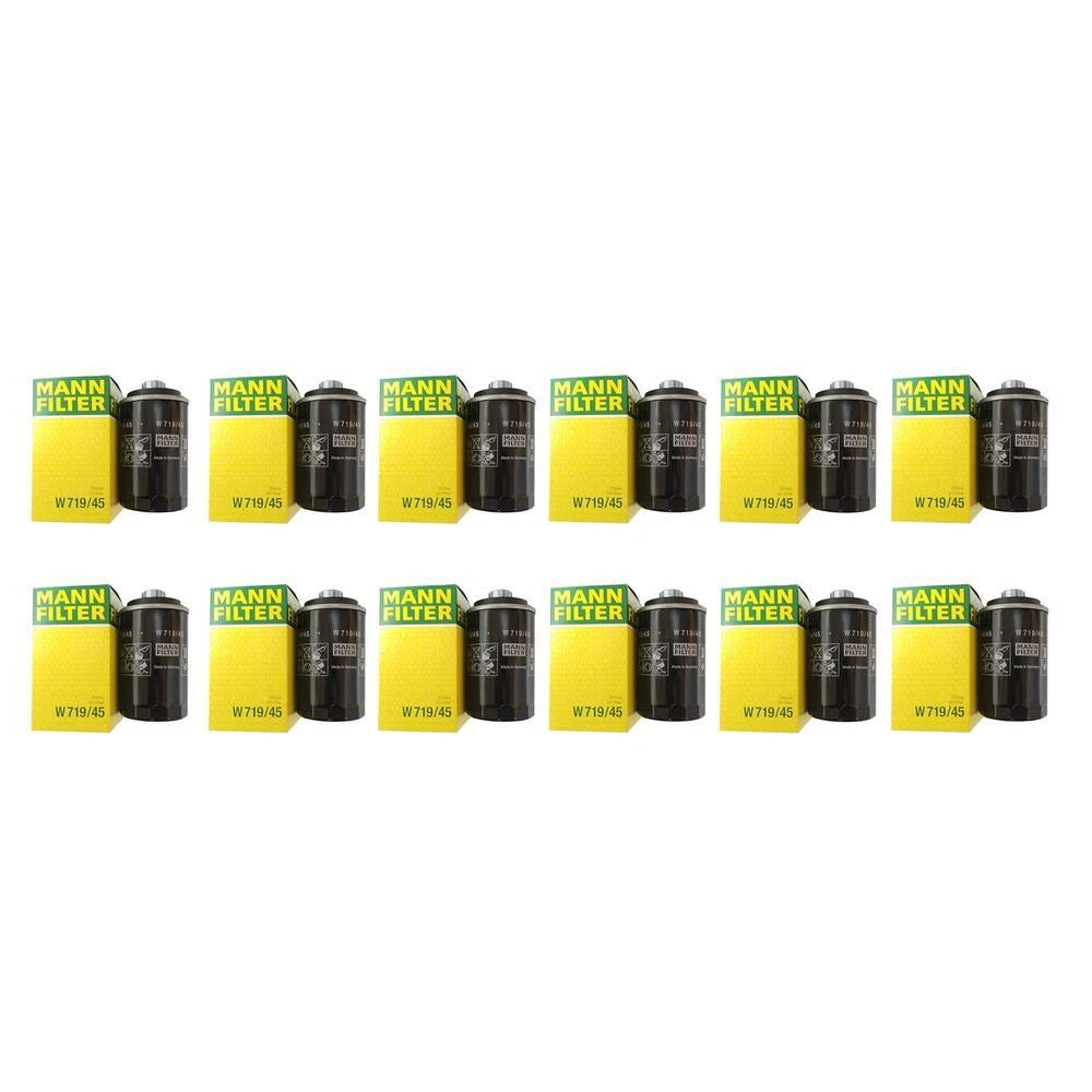 Set of 12 Oil Filters W7 19/45 for Audi A3 A4 A6 TT VW Beetle Jetta Passat
