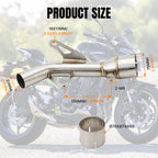 51mm Exhaust System Mid Tail Link Pipe for Kawasaki Z900 (2017–2025)