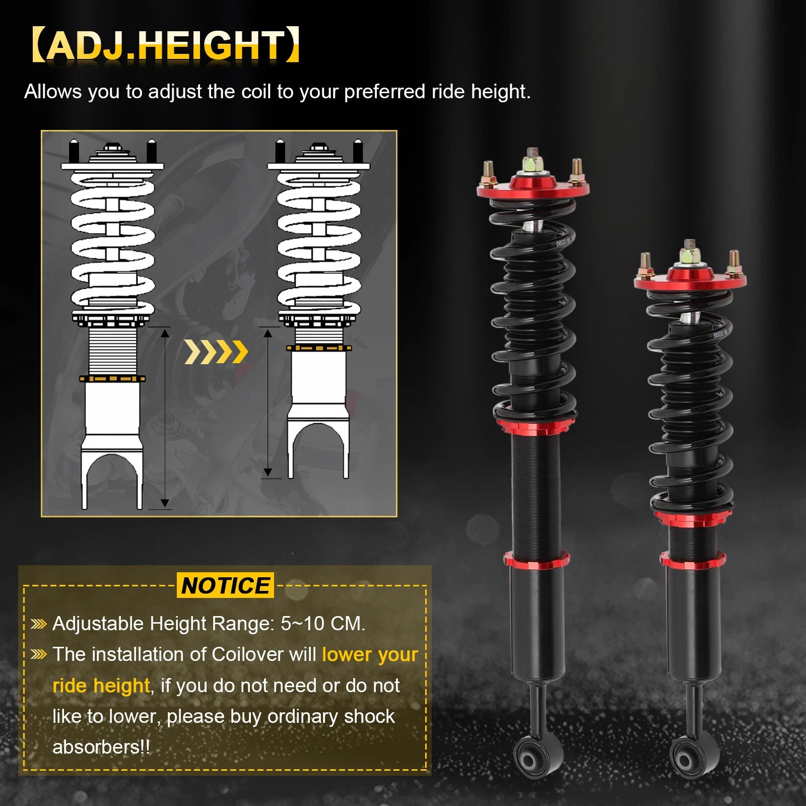 Coilover Shocks Struts Kit for Honda Accord (2003–2007) Acura (2004–2008)