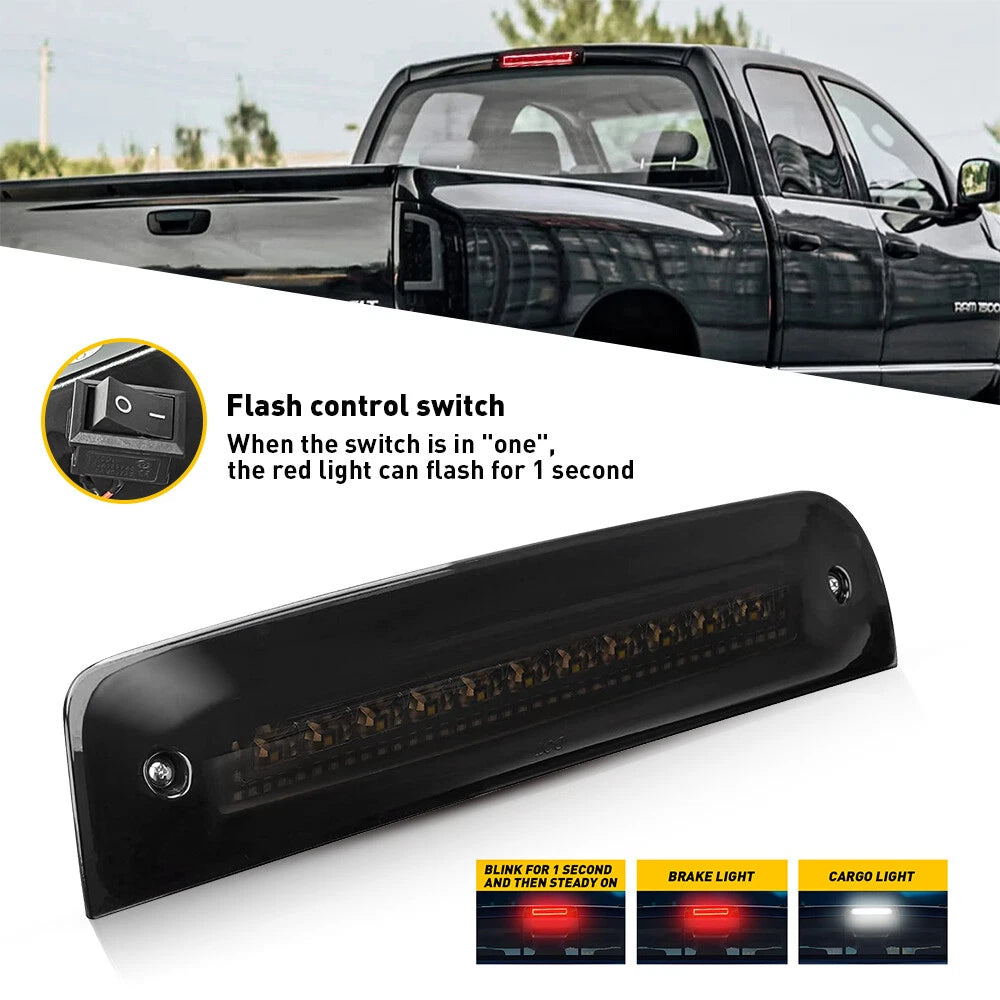 Smoked LED 3rd Brake Light for Dodge Ram 1500 2500 3500 (2009–2018)