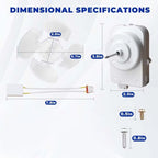 Condenser Fan Motor for Refrigerator W10124096, W10130108
