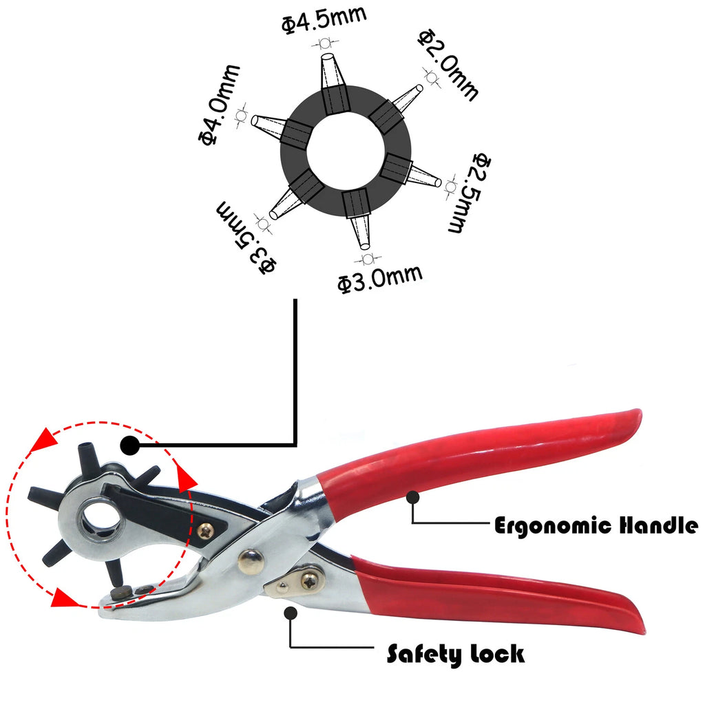 Leather Hole Punch Pliers for Heavy Duty Use