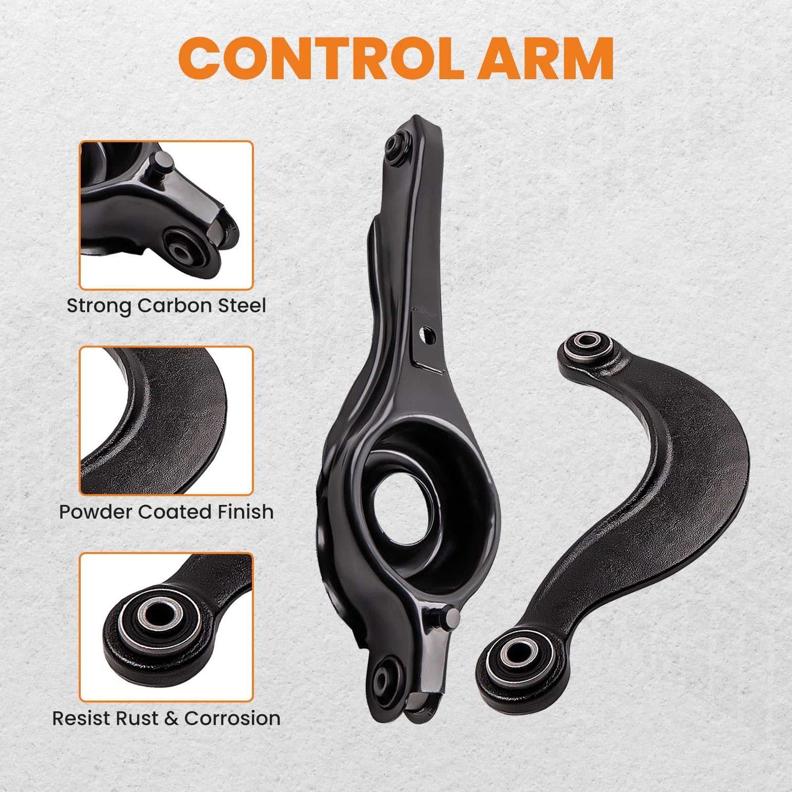 Set of 6 Rear Suspension Upper Lower Control Arms for Ford Focus (2000–2011)