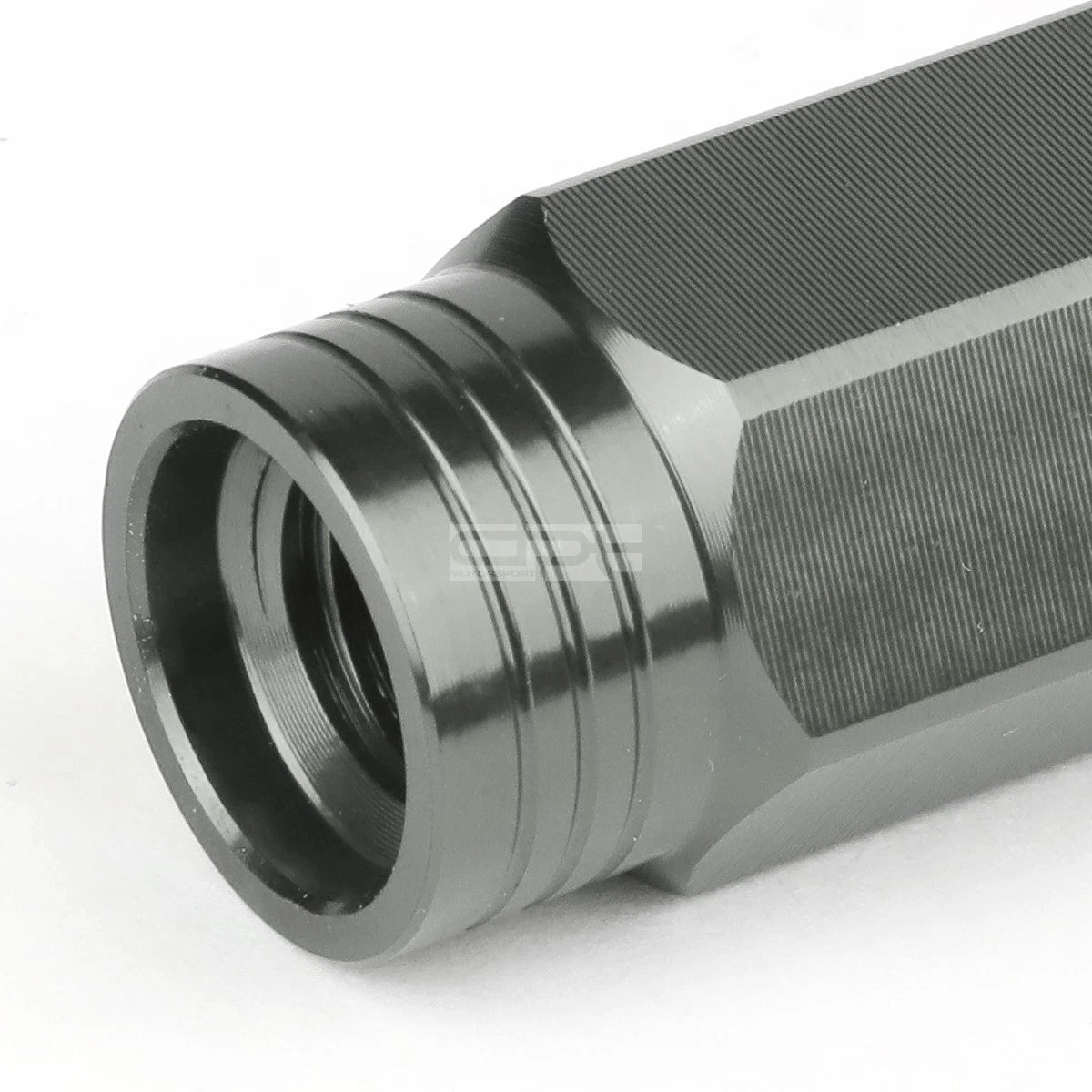 Set of 20 Open End M12x1.5 90mm Tall Gun Metal Aluminum Lug Nuts + Adapter