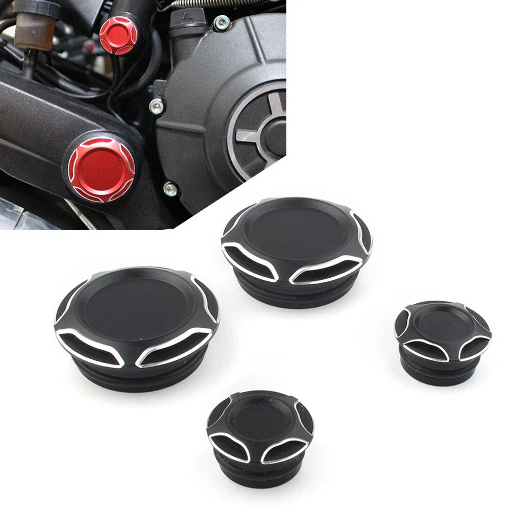 Black Frame Bar Screw Hole Dust Cap Cover for Ducati Scrambler 800 (2015-2023)