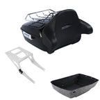 Trunk Backrest Rack Mount for Harley Fatboy (2008–2017) Black