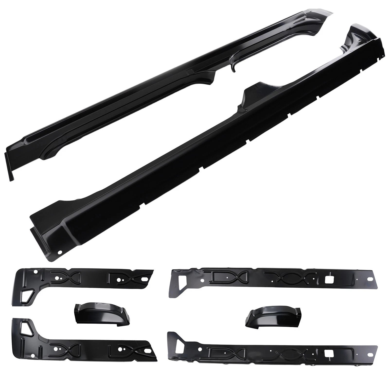 8PC Steel Rocker Panel Kit for Chevy Silverado 1500/2500/3500 (1999–2006)