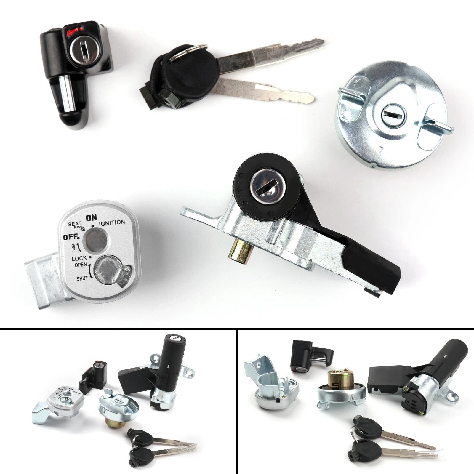 Ignition Switch Fuel Gas Cap Seat Lock Key Kit for Honda NPS50 Ruckus 50 (2003–2019)