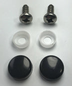 License Plate Screws and Black Caps for Toyota Hilux (2005–2015)
