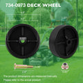 4X Lawn Mower Deck Roller Wheel Kit for Cub Cadet Craftsman (734-0973, 734-04155)