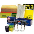 Set of 4 Mann Filters, 4 Denso Coils, 4 NGK Iridium IX Spark Plugs for Audi AMB