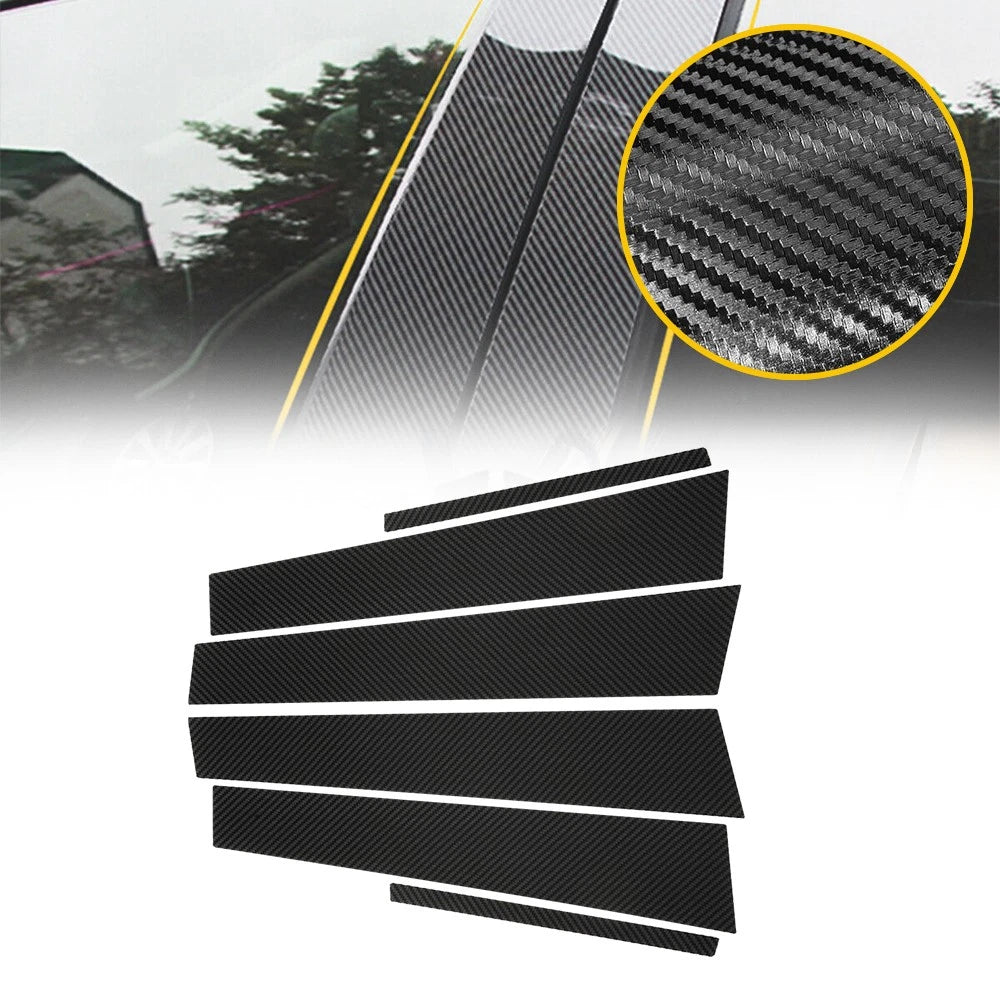 6X Car Pillar Trim Post Covers for Dodge Charger (2011–2021)