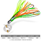 Squid Skirted Lure 7.87 Inch for Trolling Tuna Marlin (Deep Sea Fishing)