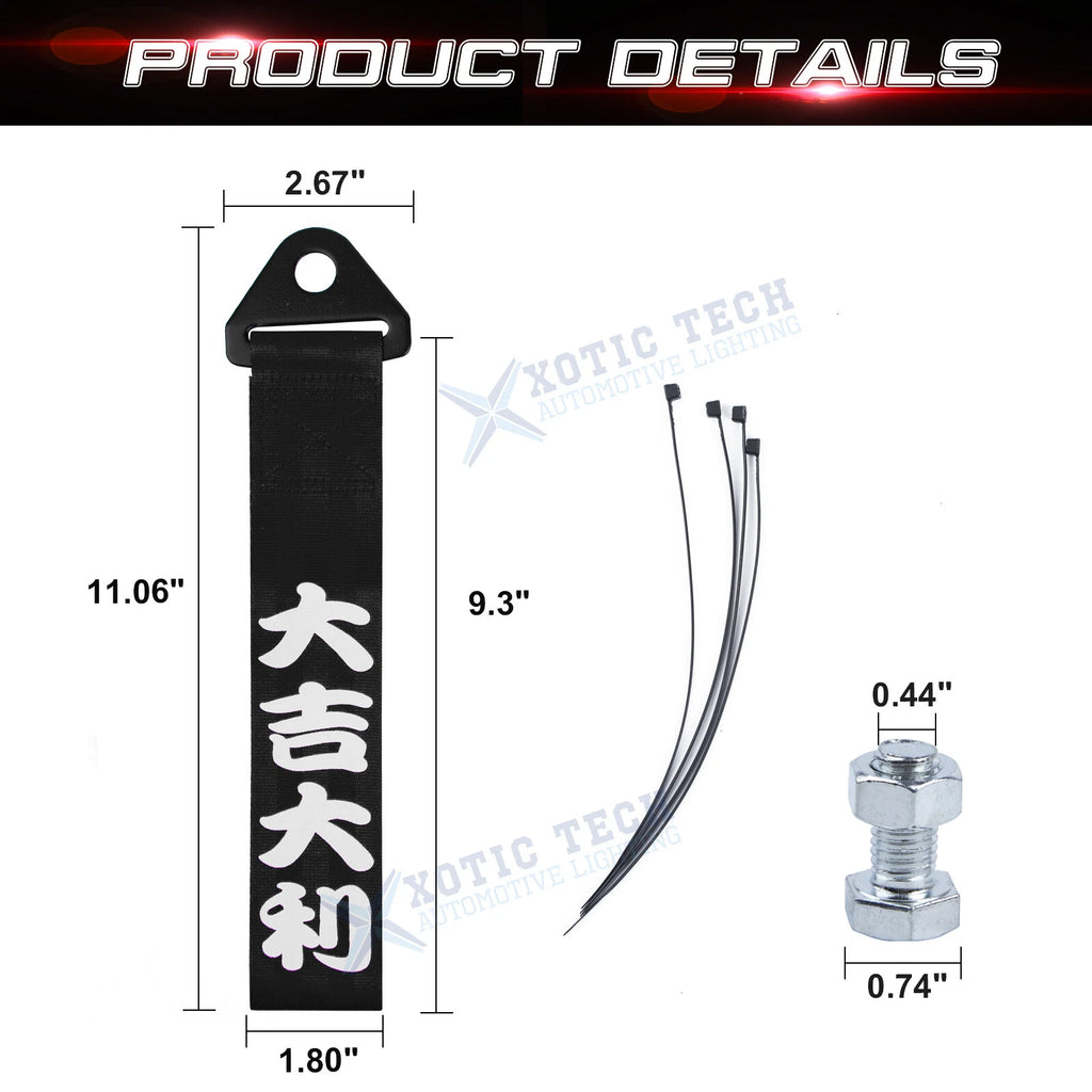 High Strength Nylon Towing Rope for Trailer, Racing Tow Belt (2018-2024)