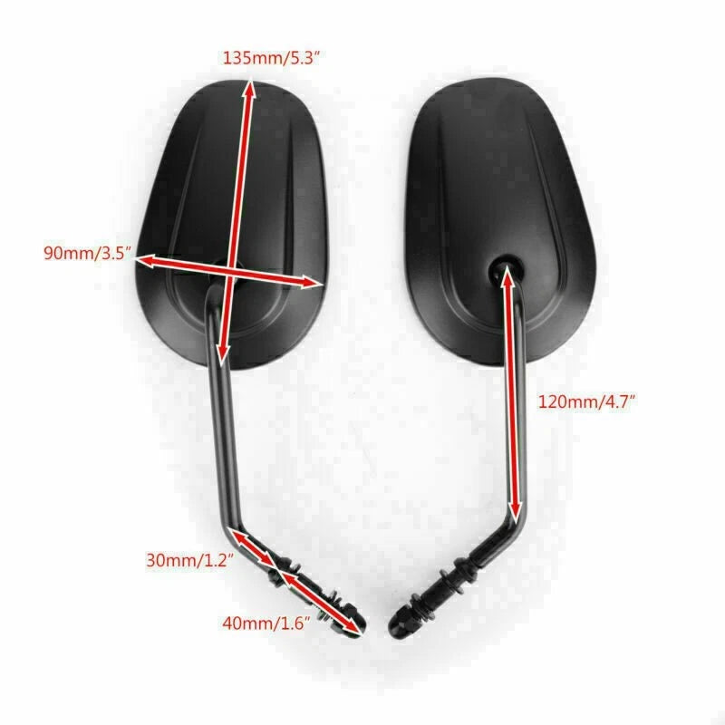 Side Mirrors Pair for Harley Davidson Sportster XL883 1200 Softail (2004–2023)