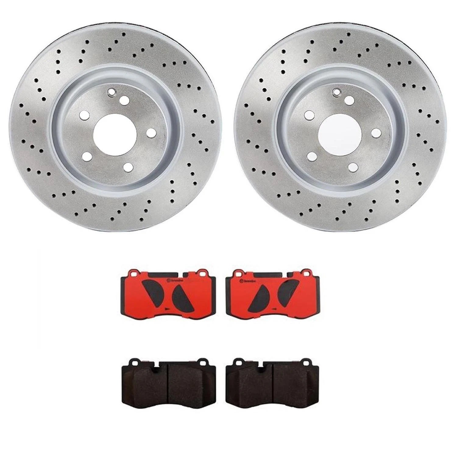 Brembo Front Brake Kit 335mm Disc Rotors & Ceramic Pads for Mercedes C216 W221 (2007–2015)