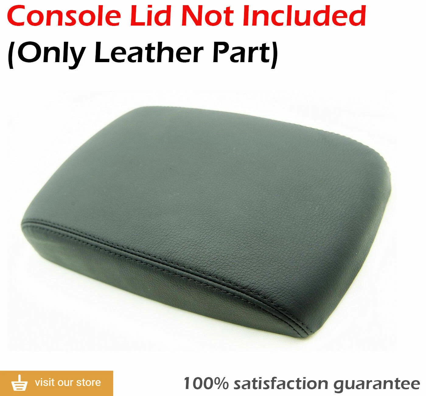 Leather Console Lid Armrest Cover for Nissan Maxima (2004–2008) Black